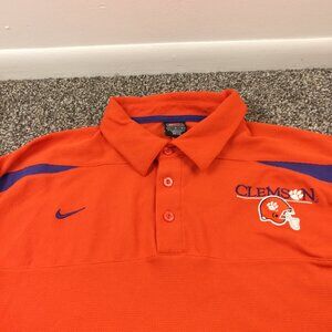 Vintage 2006 Clemson Tigers Football Polo Shirt Nike Authentic Mens Large